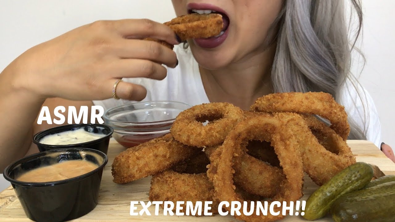 ASMR [EXTREME CRUNCHY FRIED ONION RING] No Talking | Eating Sound