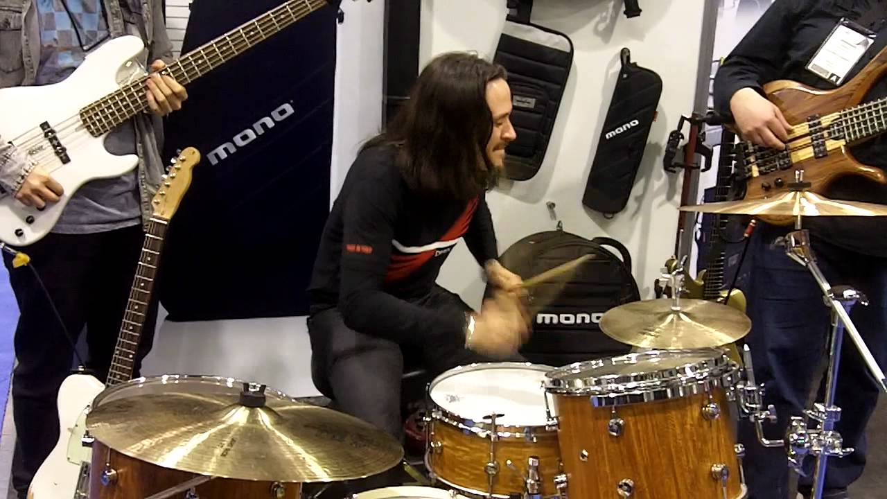 Mark Peric (Bass) Damien Schmitt (Drums) & Federico Malaman (Bass) at NAMM 2012