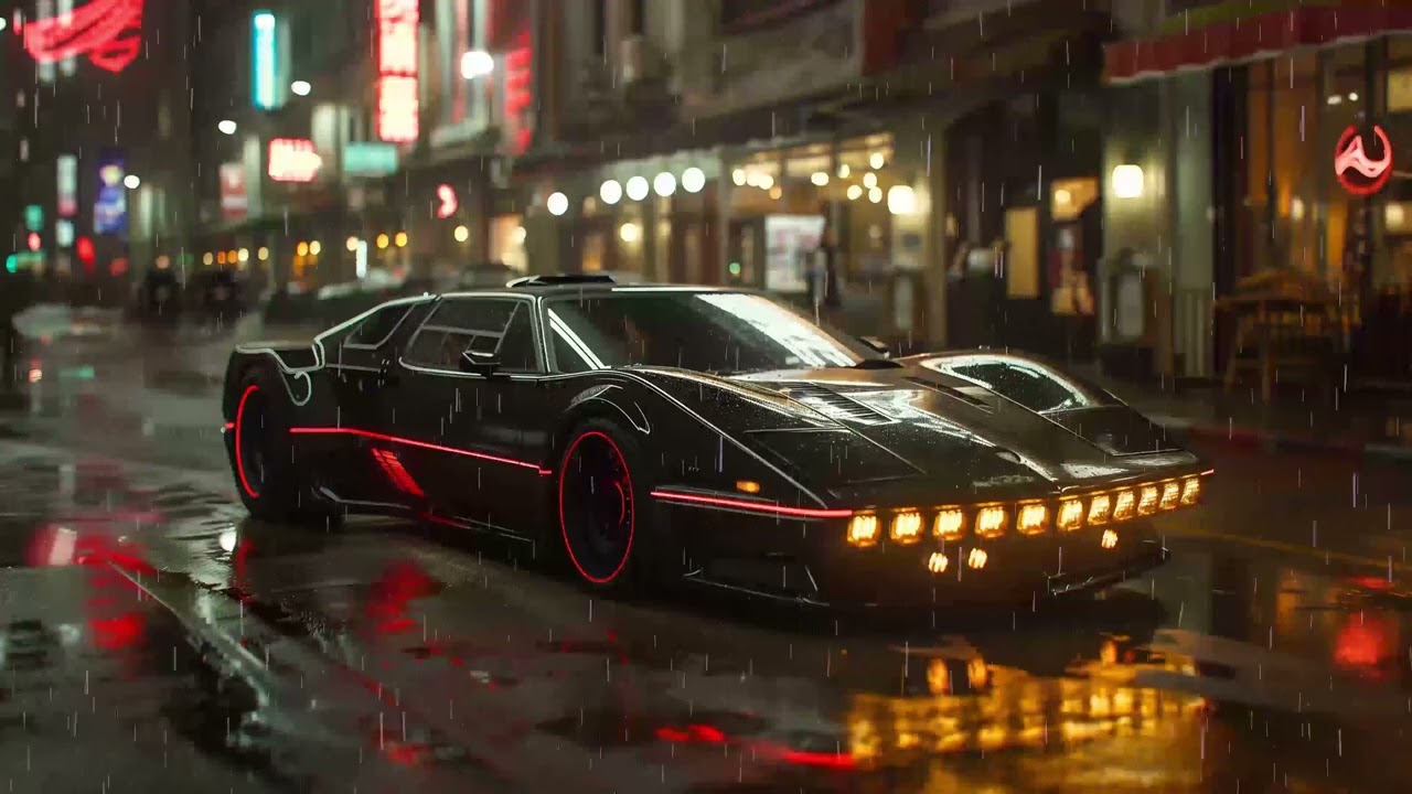 Cyberpunk Knight Rider KITT - Synthwave Retrowave Mix