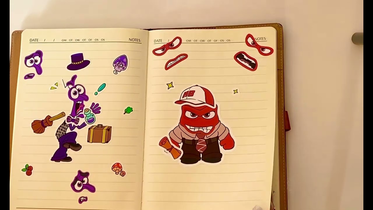 ToyASMR] Decorate Sticker Book With InsideOut