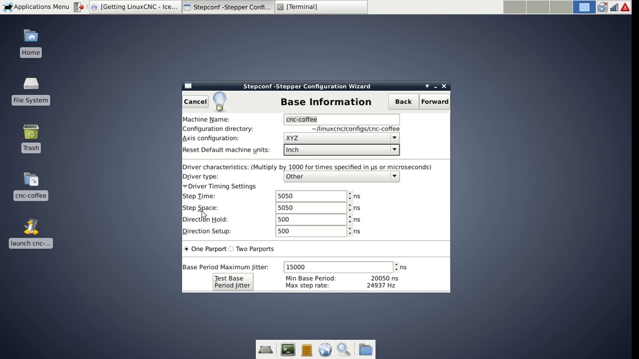 LinuxCNC: Software Configuration