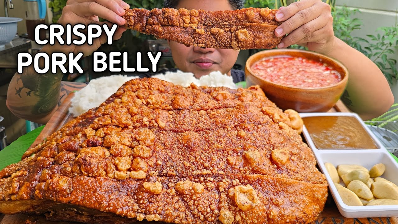 CRISPY PORK BELLY | OUTDOOR COOKING | MUKBANG PHILIPPINES
