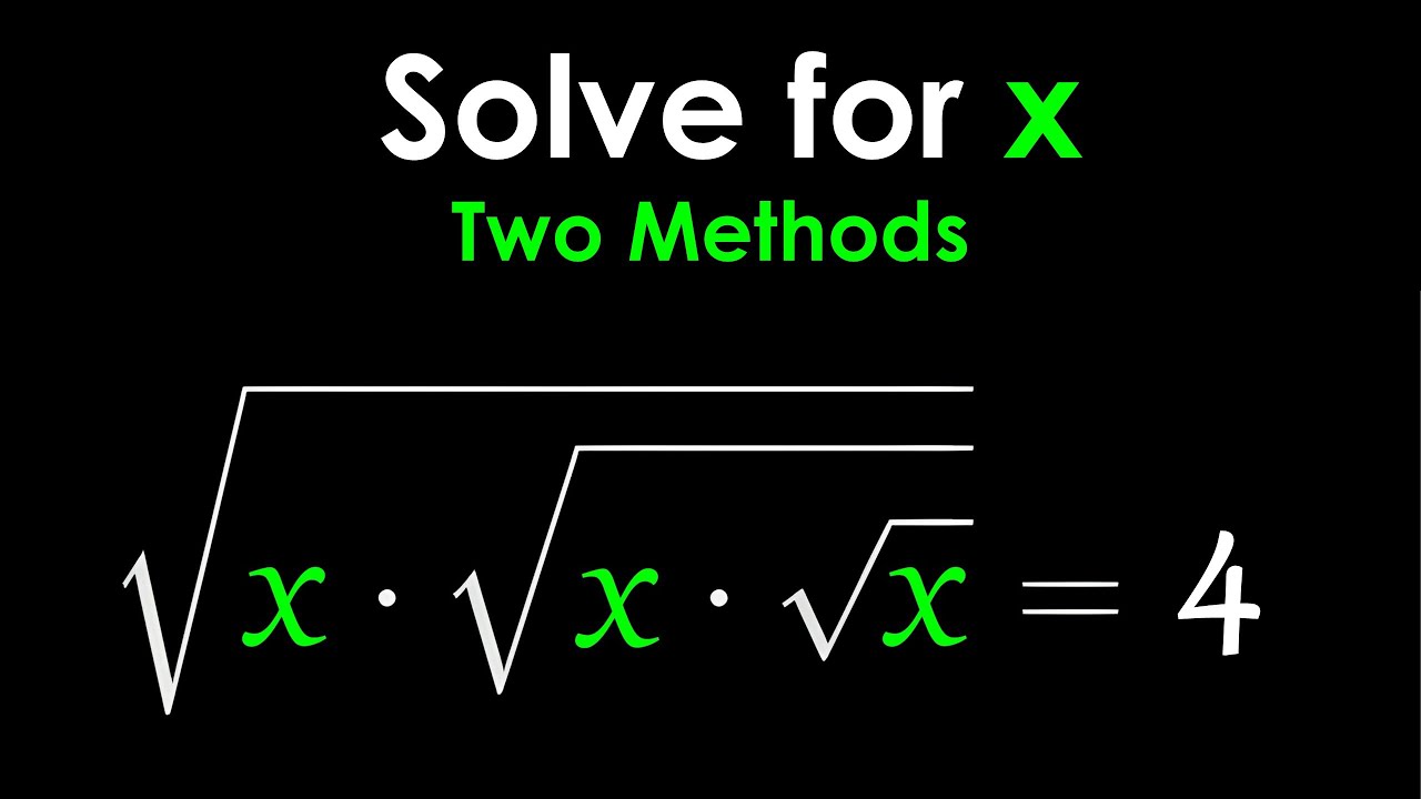 Solve for x | Nested square roots | Algebra | Mathematics