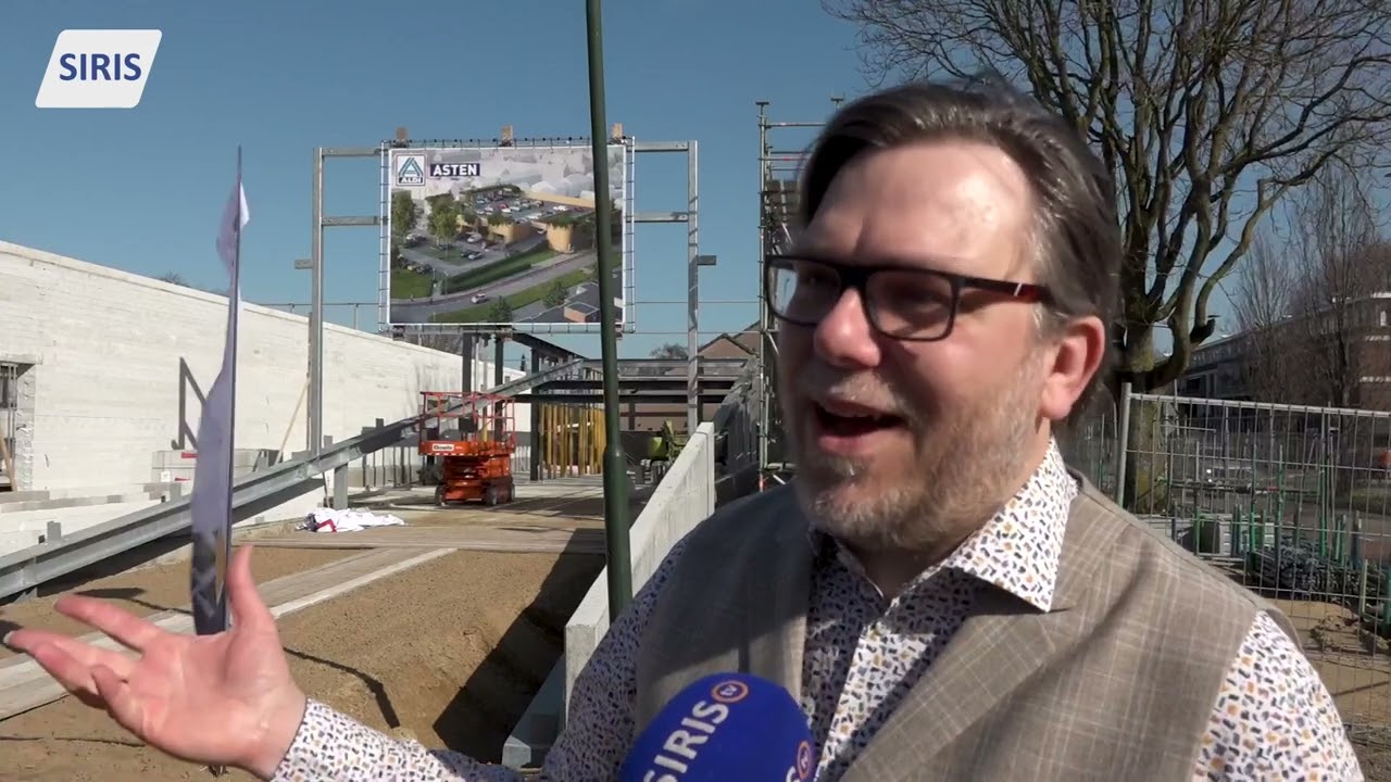 Bouw van Aldi op Florplein in Asten: hoogste punt bereikt