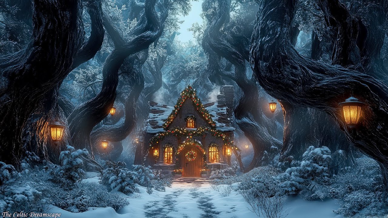 Celtic Christmas Dreams:Cozy Nights in a Snowy Forest Retreat ❄️Celtic Medieval Music for Deep Sleep