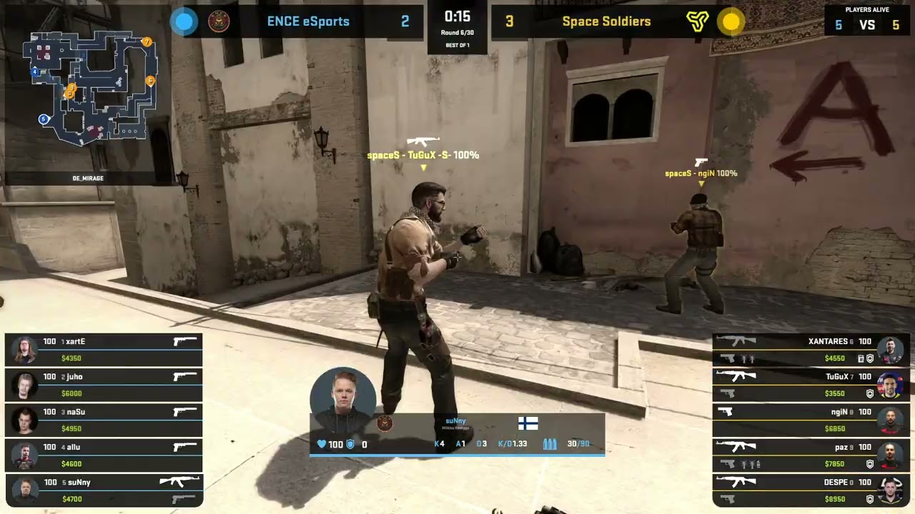 ENCE eSports vs Space Soldiers- ASUS ROG Summer 2016 (Group B | Winners Match) [Mirage]