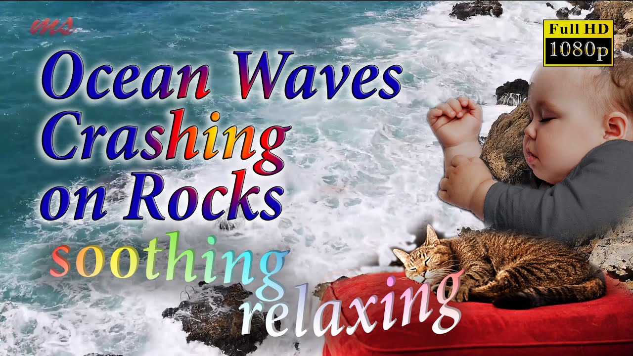 Ocean Waves Crashing on Rocks - Soothing & Relaxing
