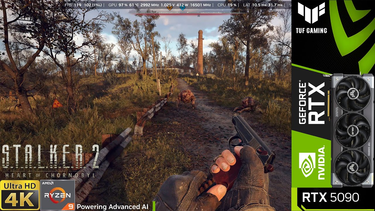 Stalker 2 Epic Settings, DLSS 4.5 Performance 4K | RTX 5090 | R9 9950X3D