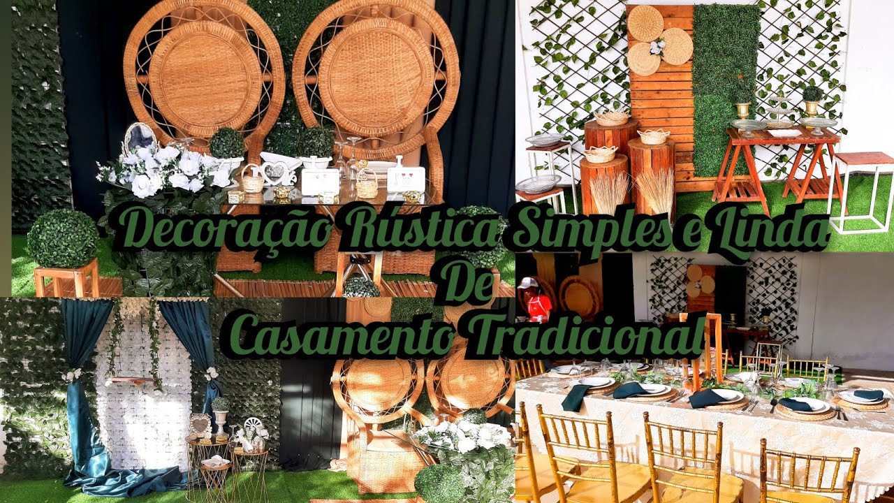 Decoração Rústica Simples e Linda de Pedido ou Casamento Tradicional em Angola/Erika Angolana