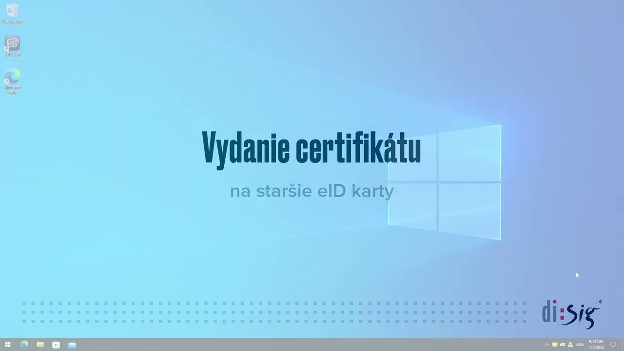 Vydanie certifikátov na staršie eID karty