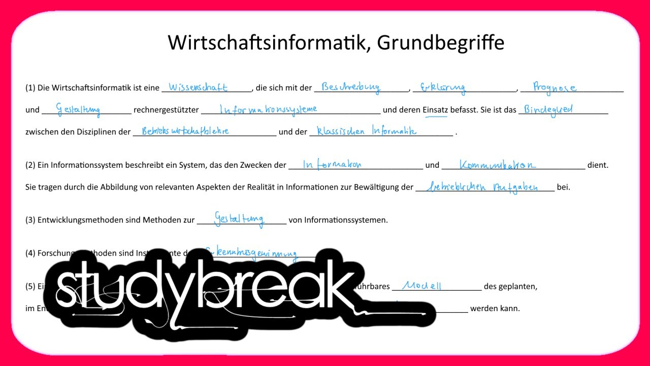 Wirtschaftsinformatik, Grundbegriffe | Wirtschaftsinformatik