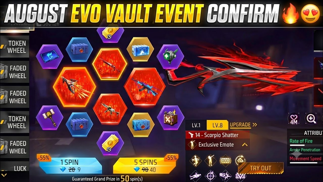 August Evo Vault Event 2026🔥😻 | next evo vault event | ff next August evo vault event 2026 