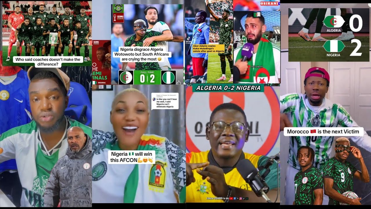 Nigeria🇳🇬 wins Algeria🇩🇿 woto😱 Akor Adam's honor Lumumba, Super Eagles 2-0 Les Fennecs AFCON Osimhen
