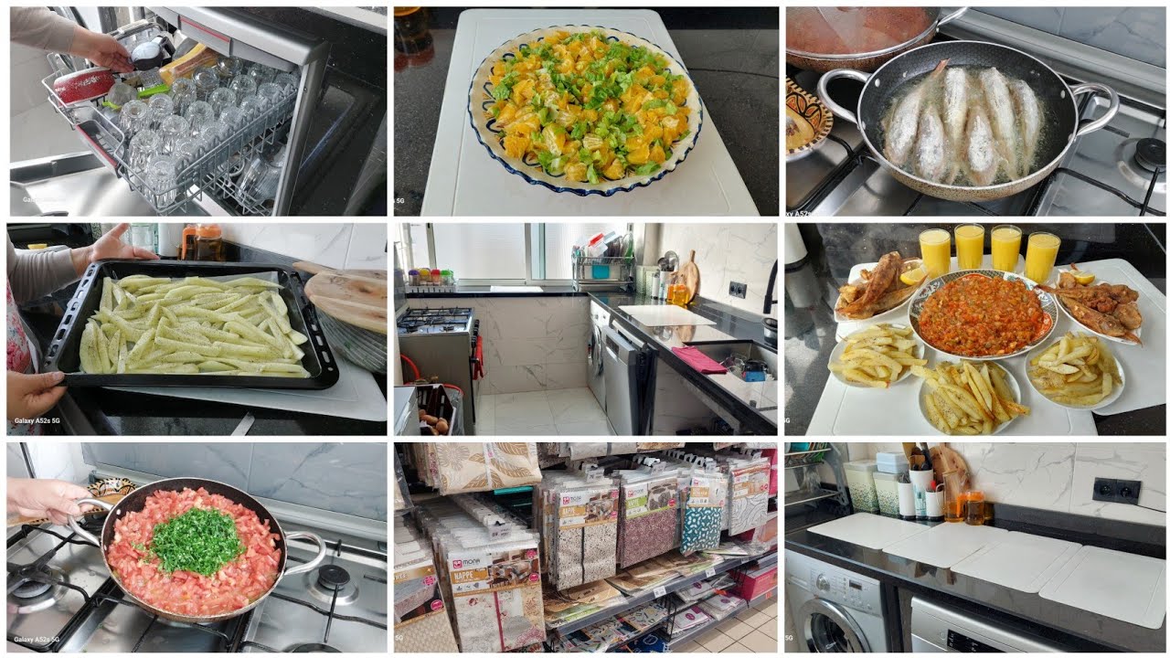 جولة في مطبخي المتواضع 😊 كيفاش رتبت بلا بلاكارات 👍 الذ وأسرع وجبة غذاء 💯 تدبير البيت المغربي 🇲🇦