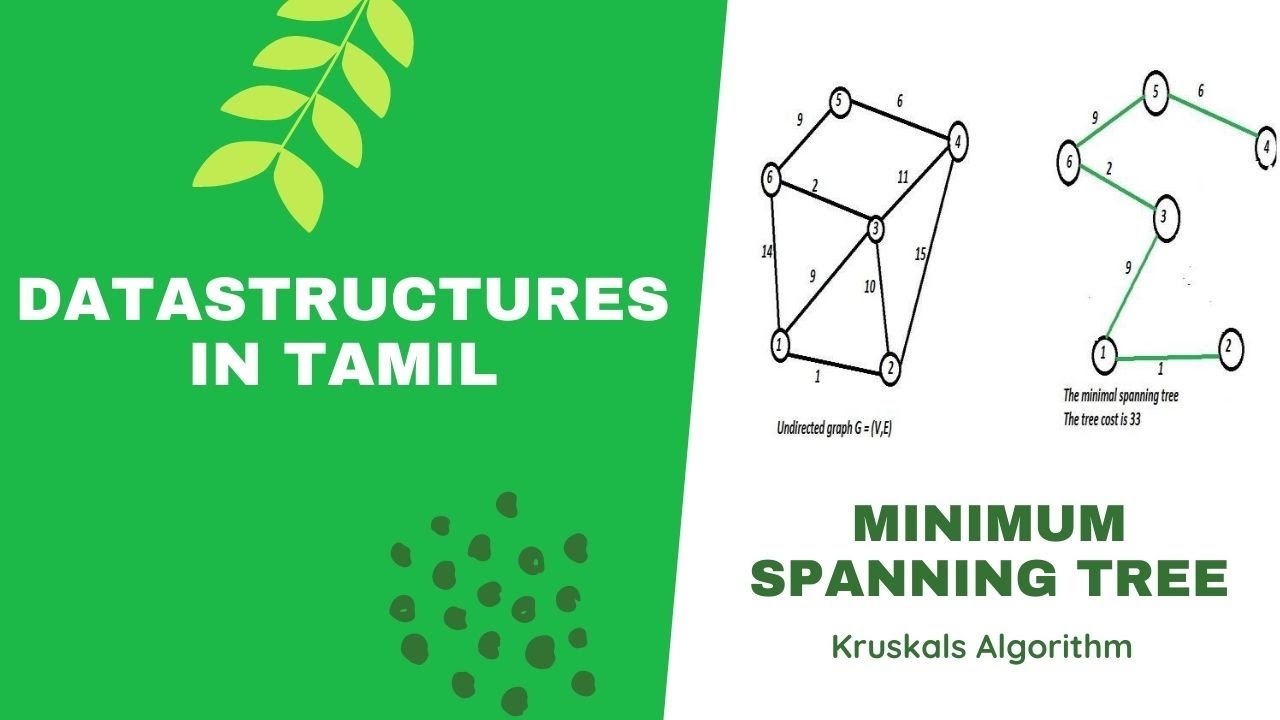 Minimum Spanning Tree - kruskal's algorithm in Tamil