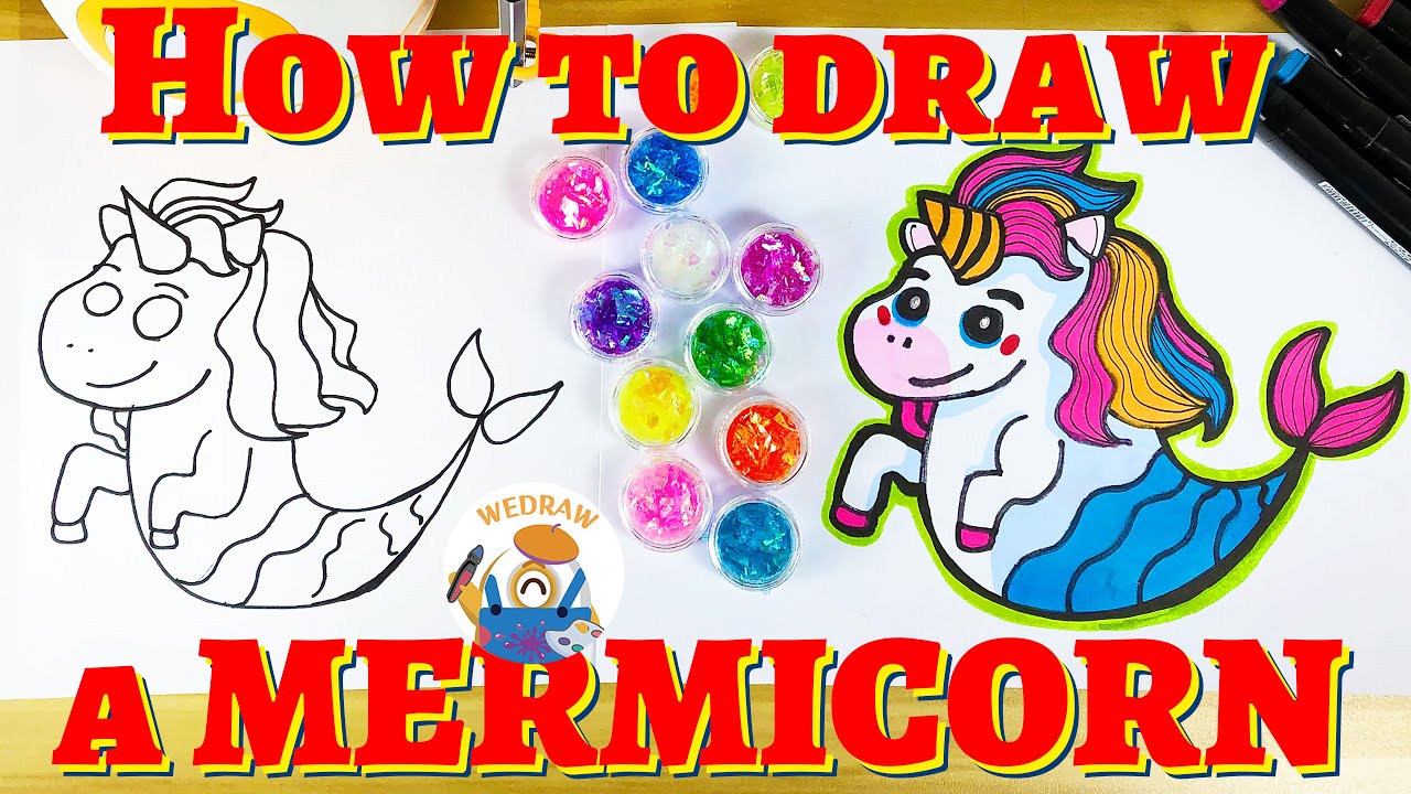 Wedraw Education Robot|EGGY teach you how to draw a cute Mermicorn🦄🦄🦄