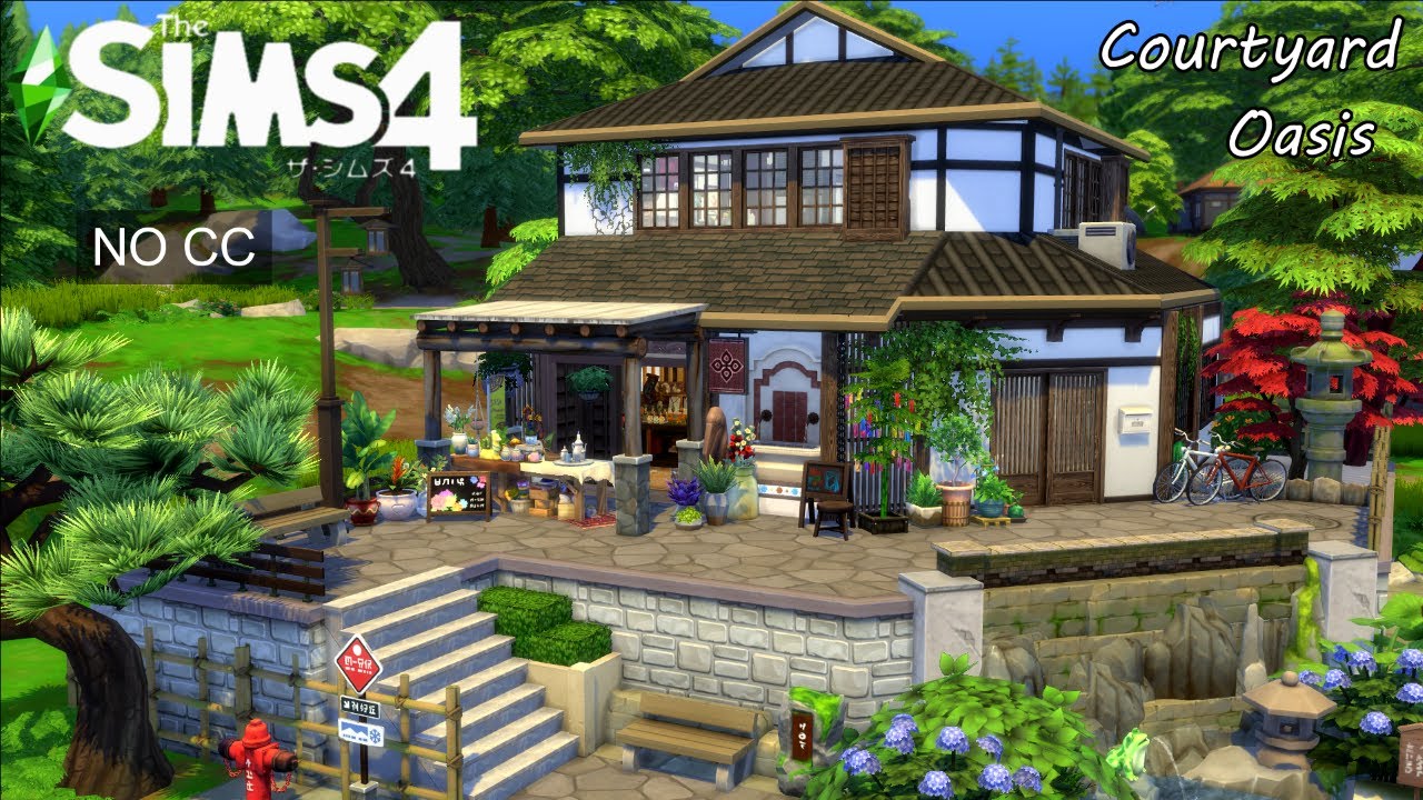 Japanese Build | 日本の街並み | NO CC | Sims 4 stop motion build | 雑貨店【シムズ４建築】コモレビ#３