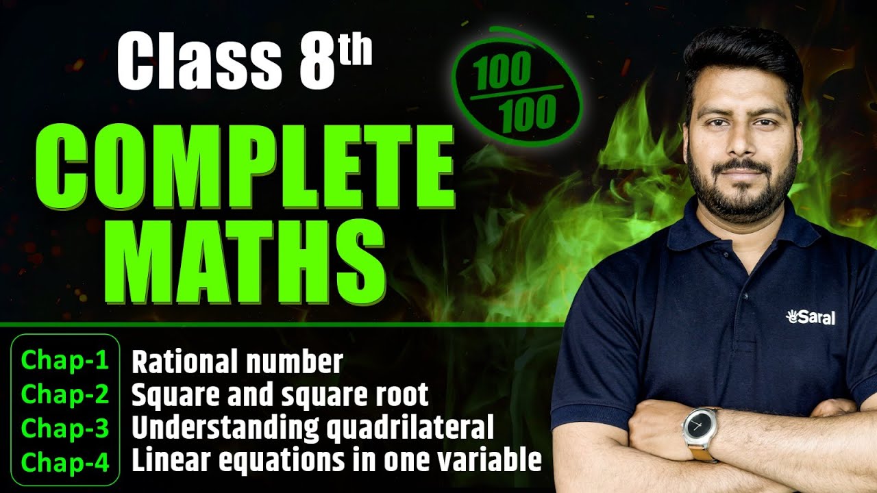 Class 8 FULL Maths in One Shot 🔥| Class 8 Maths Half Yearly Question Paper 2025 | eSaral