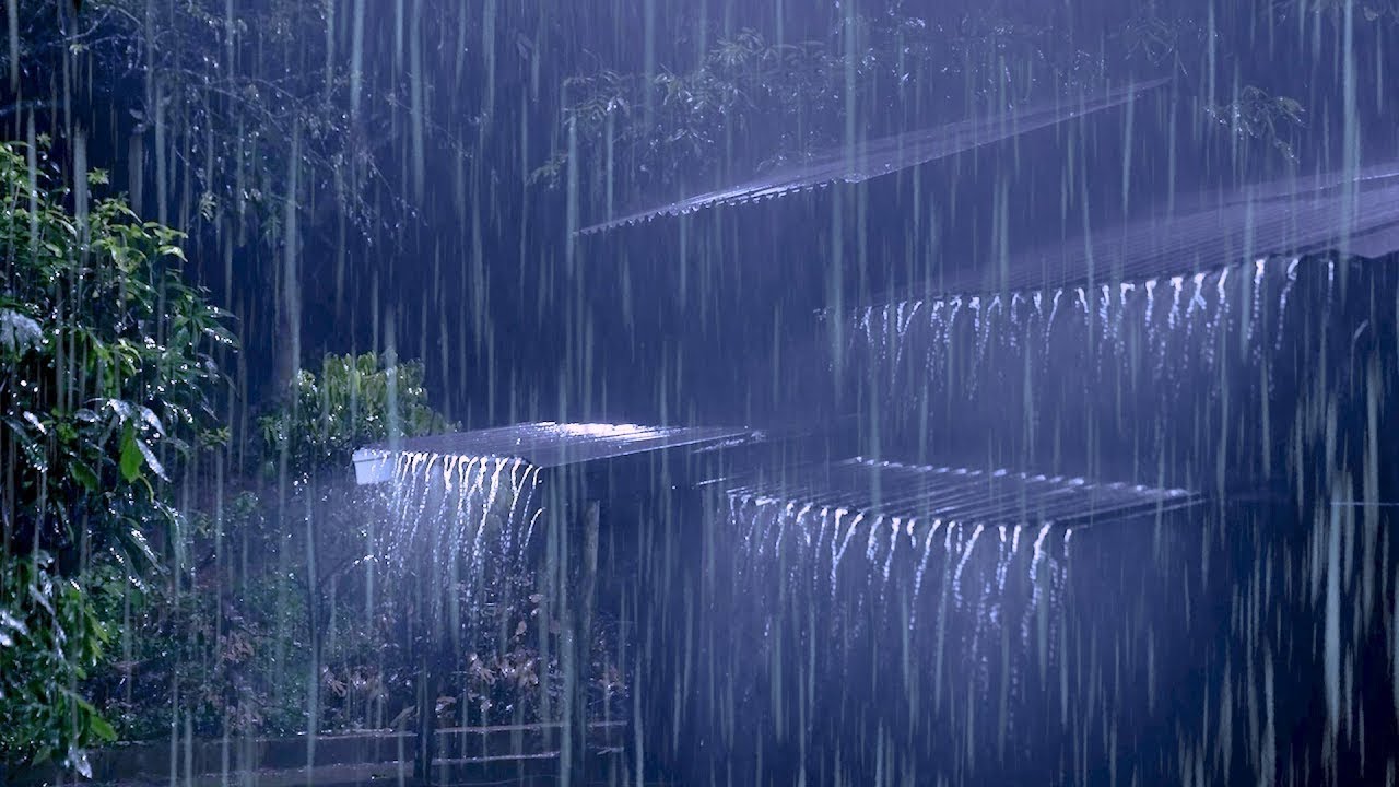 Beat Stress & Goodbye Insomnia in 3 Minutes 🌧️ Heavy Rain & Thunder on Tin Roof (No Ads)