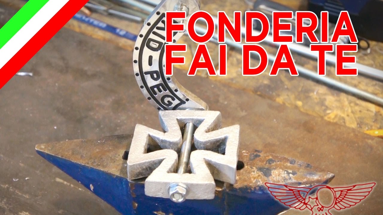 Come fare una forgia per metallo - fonderia fai da te - pezzo di moto -ep 31p3 - Roma Custom Bike
