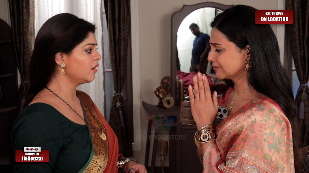 Mahadev & Sons On Set Shooting : Bhanu traps Vidya with folded hands | On Location