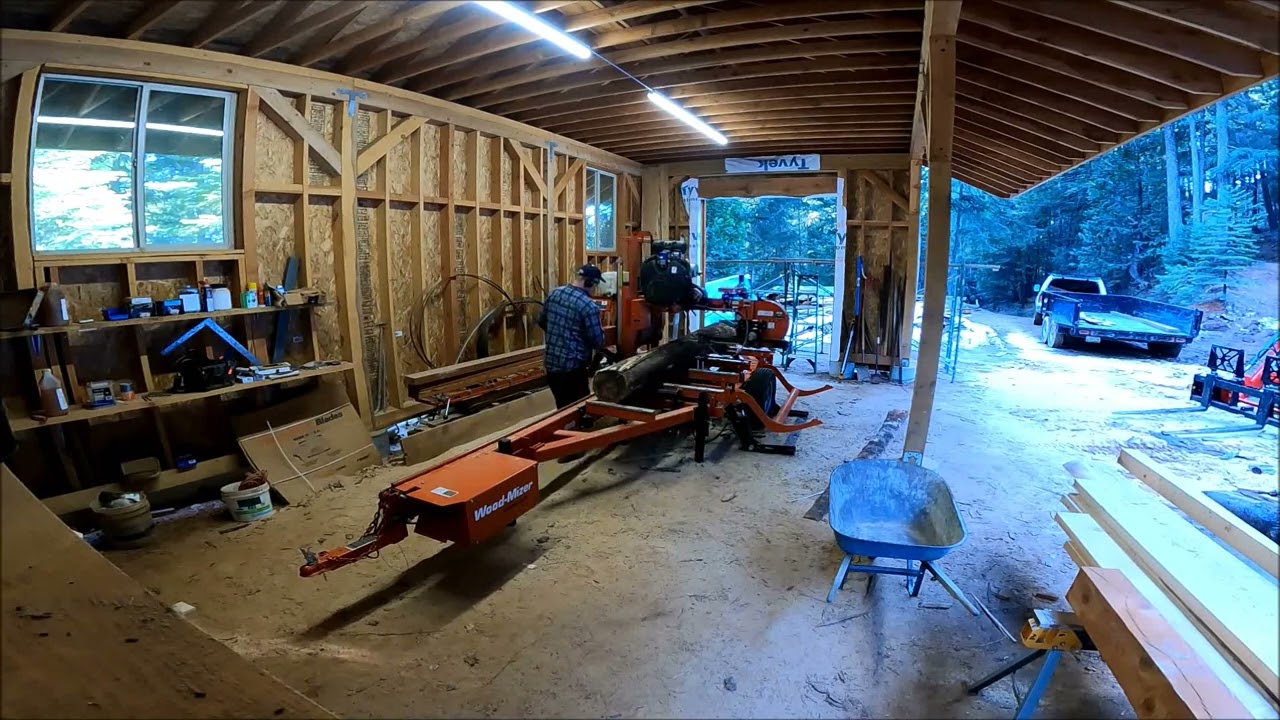 Milling 5 Logs with the WoodMizer LT40