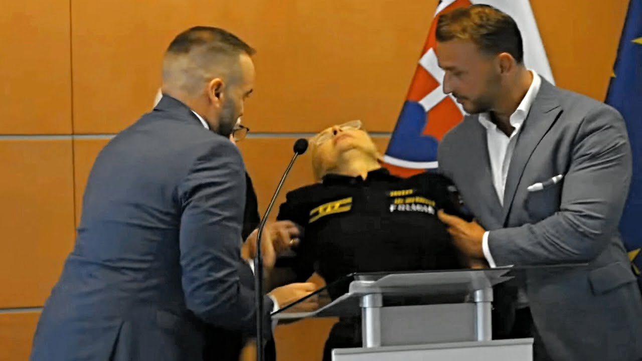 Policajná prezidentka Jana Maškarová odpadla počas tlačovej konferencie! (21.8.2025)