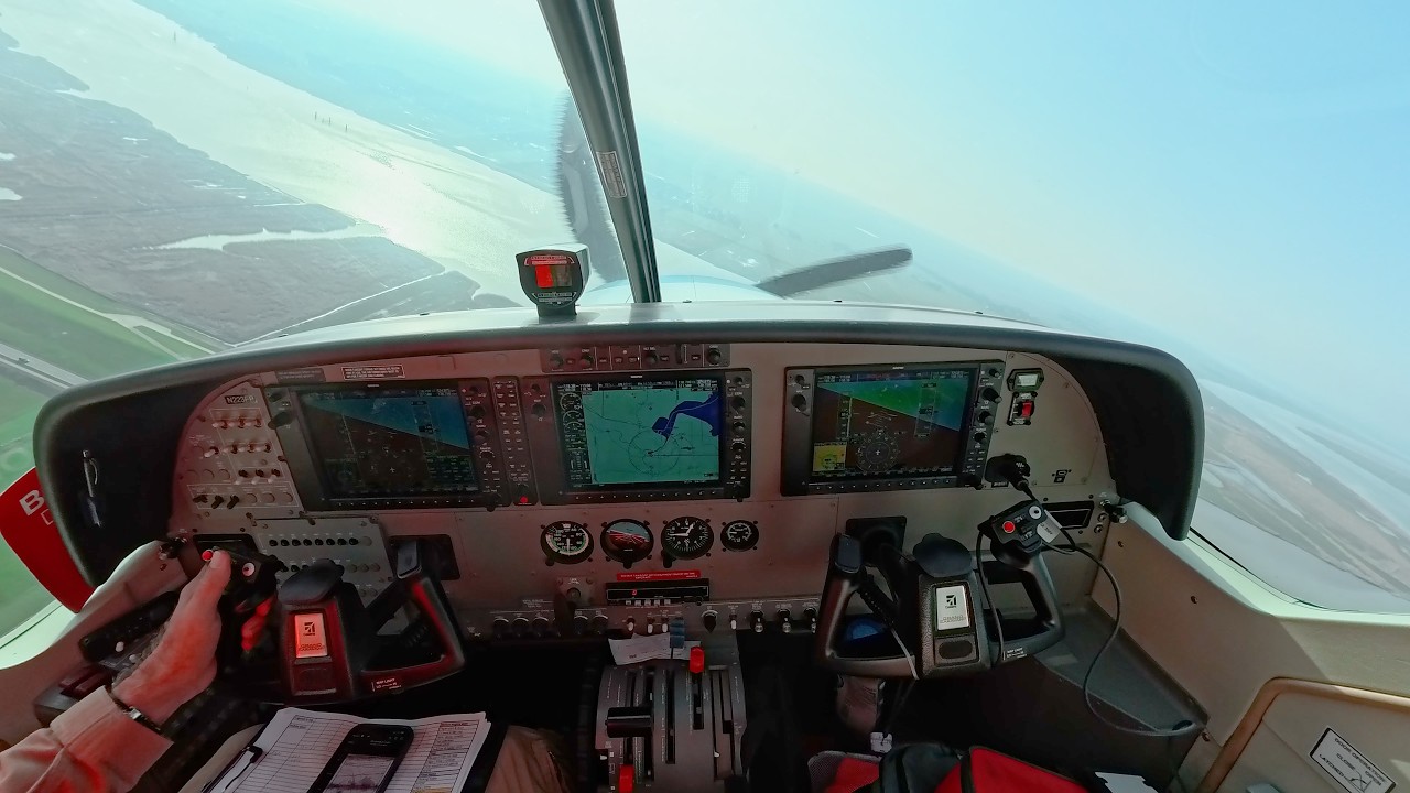 Ferry flight USA-Germany in a single engine Cessna C208. Short field landing at EDWF Leer Germany.