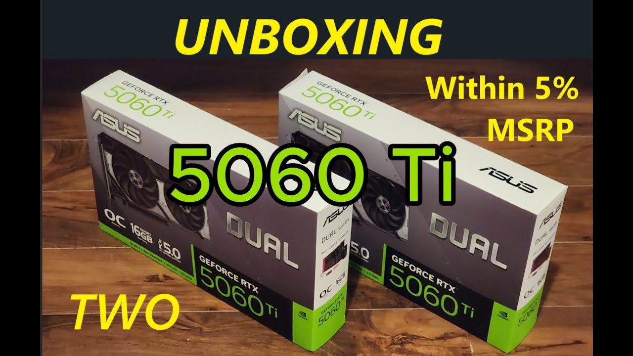 Unboxing 2 NVIDIA RTX 5060 TI 16GB ASUS DUAL graphics cards