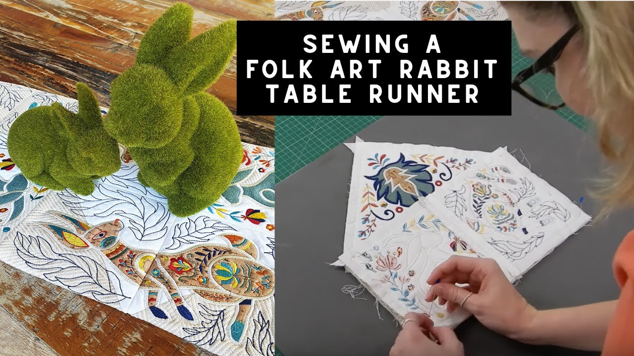 Folk Art Rabbit Table Runner Sew-Along