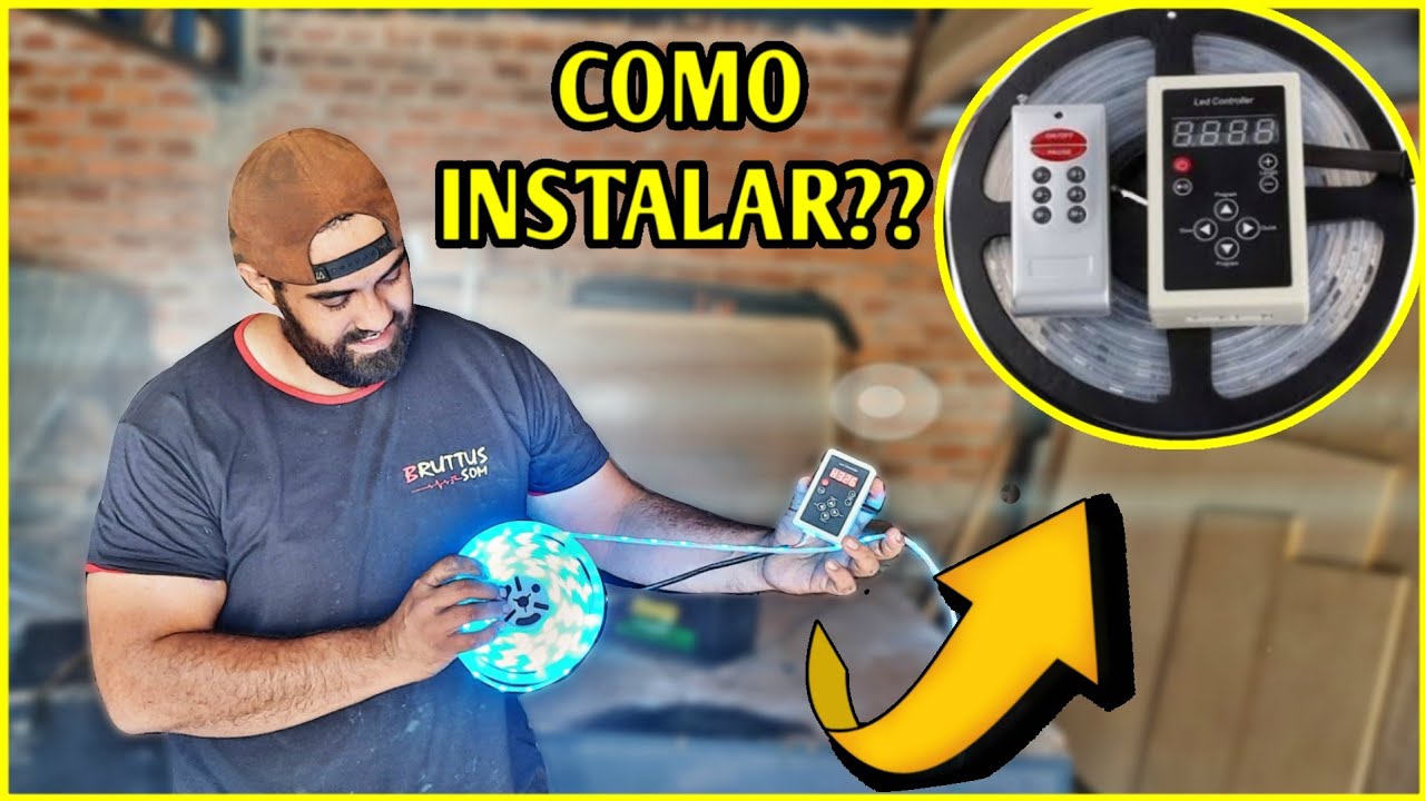COMO INSTALAR FITA LED 133 EFEITOS, PASSO A PASSO...