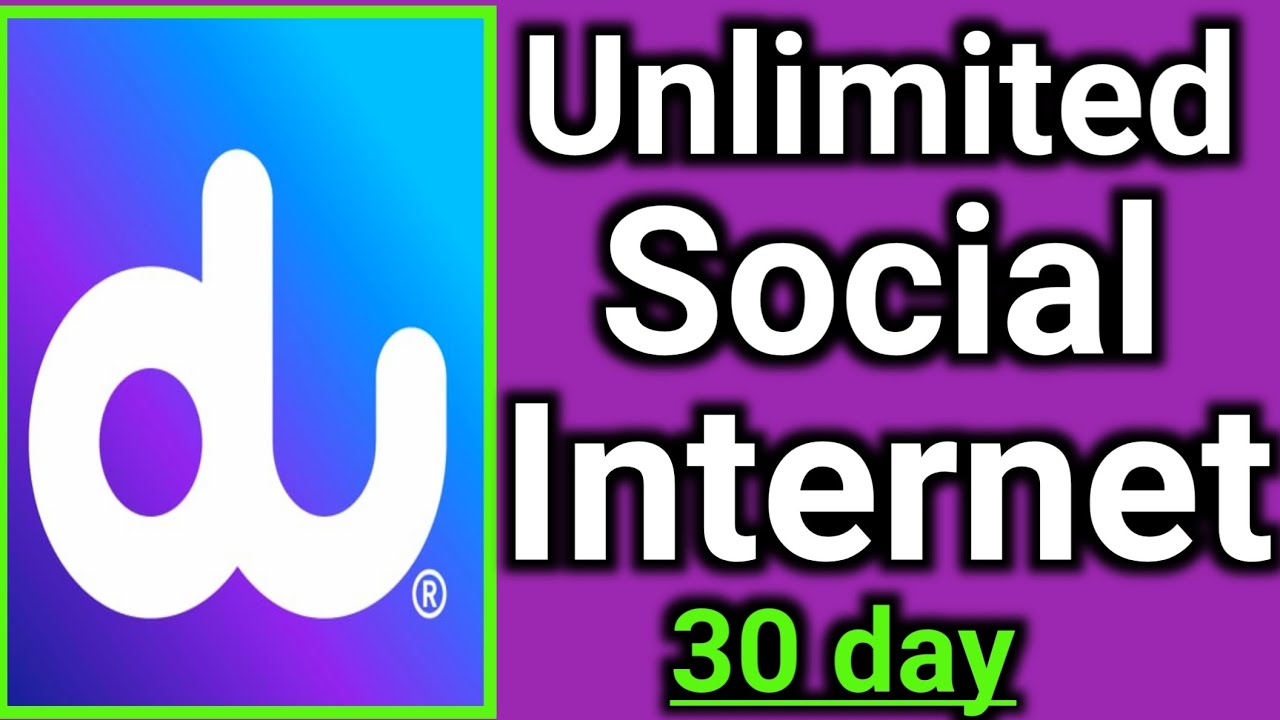 du sim unlimited Social internet monthly plan