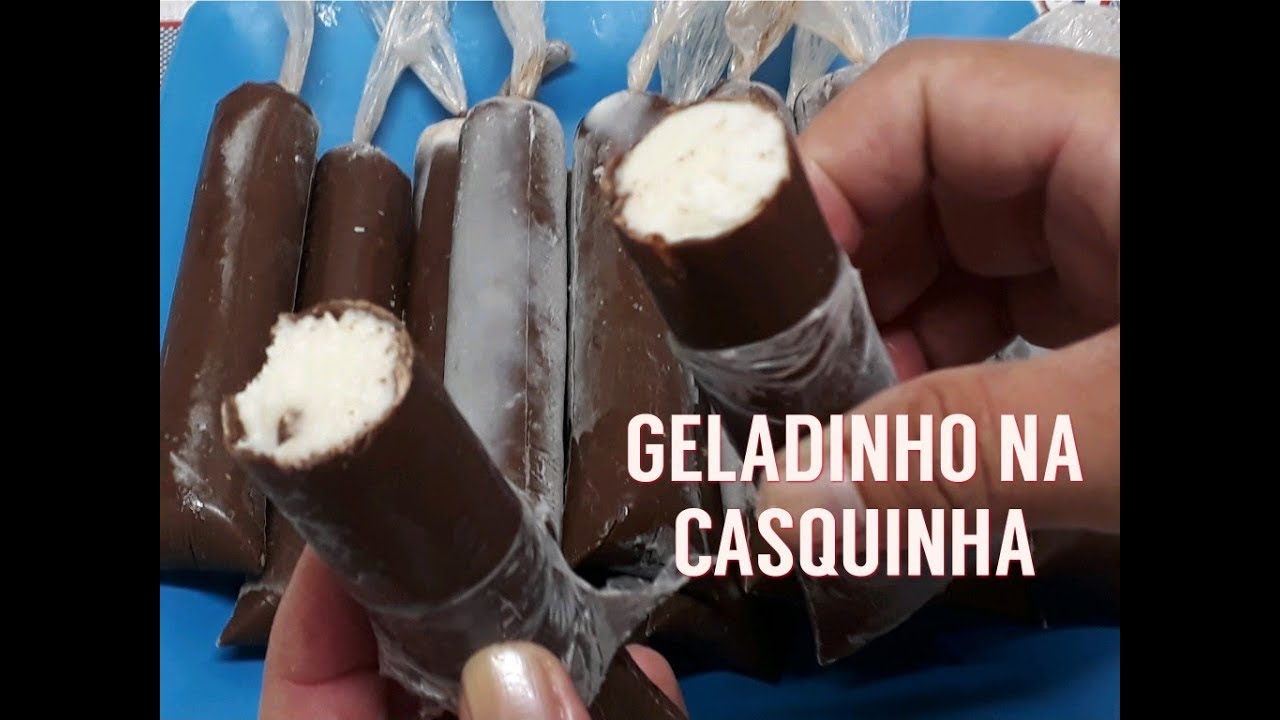 Geladinho na casquinha gourmet de coco