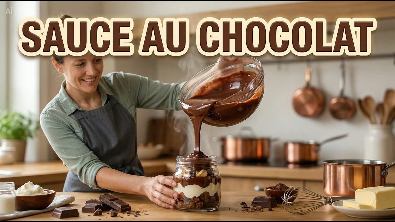 Sauce au Chocolat Brillante en 5 Minutes 🍫 (Idéale pour vos Desserts)