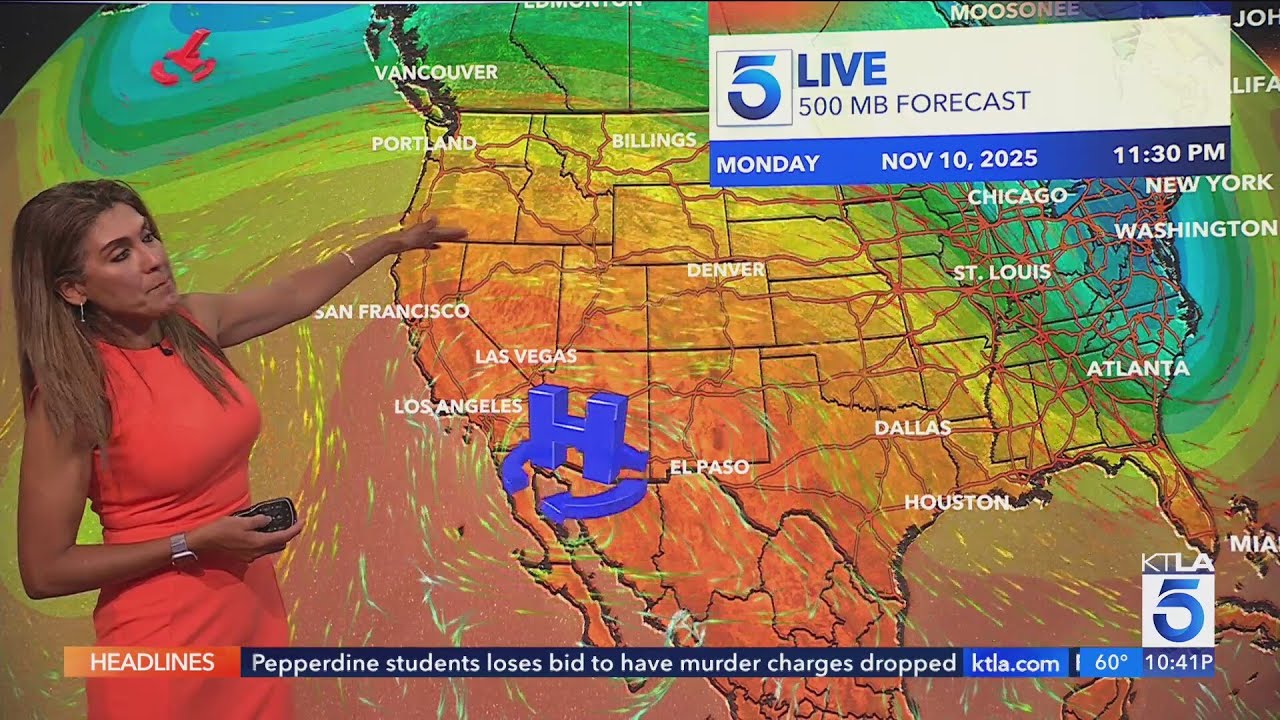 KTLA 5 NEWS weather forecast - Monday NOv. 10, 2025