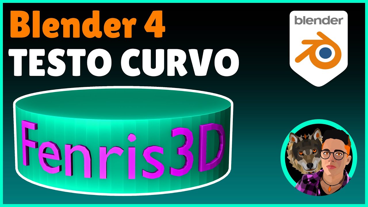 BLENDER 4.0 SCRITTA CURVA su CILINDRO (Tutorial ITA)