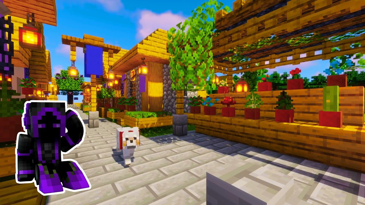 🍑 Village Street 🌱 Minecraft Scenery and Relaxing Music