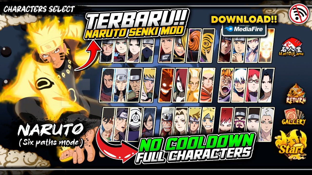 DOWNLOAD‼️Naruto Senki Mod War of Ninja Mobile Terbaru 2025!! Full Characters No Cooldown Offline