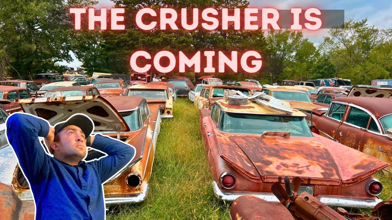 There are HUNDREDS of Antique Cars in this Oklahoma Junkyard... But the CRUSHER is Coming!