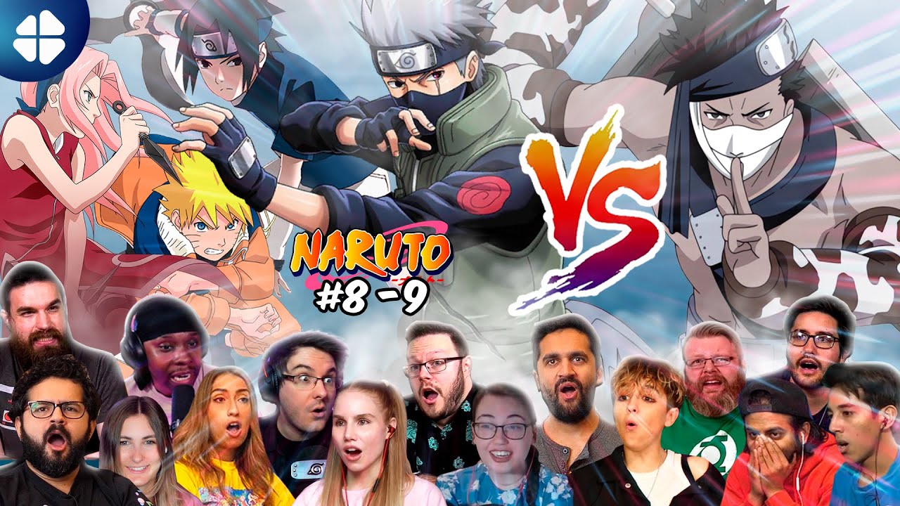 Team 7 Vs Zabuza | Naruto Ep. 8-9 Reaction Mashup ナルト海外の反応
