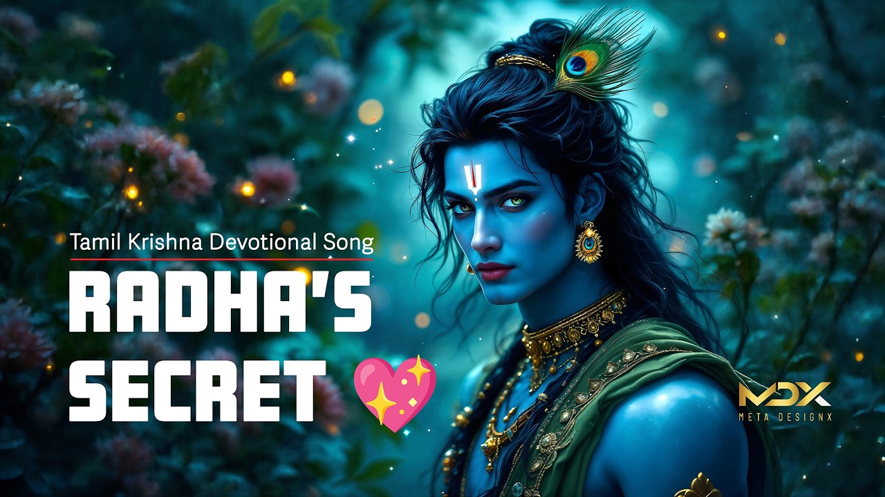 Radha’s Divine Love 💛 Tamil Krishna Devotional Song | Carnatic Bhakti Melody