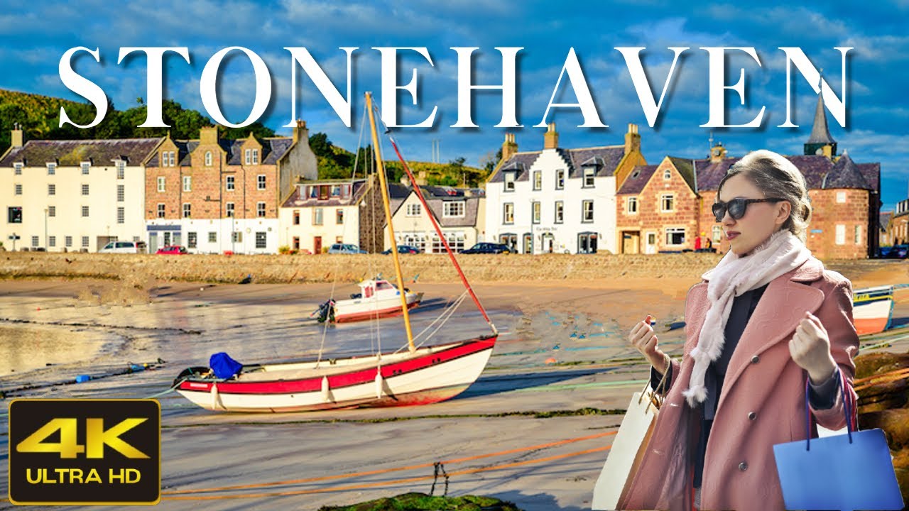 STONEHAVEN Scotland | Walking Tour 4K | January 2023