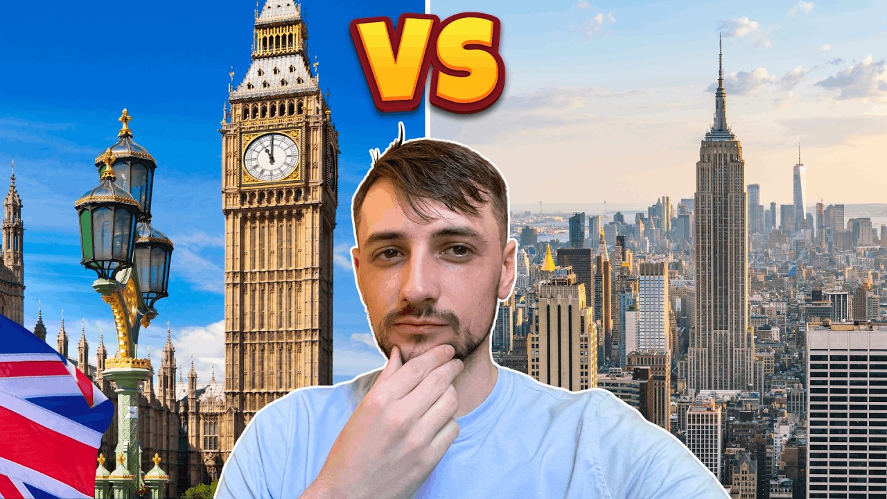 Can You Understand This Easy English Video? | London VS New York | English Comprehensible Input A1
