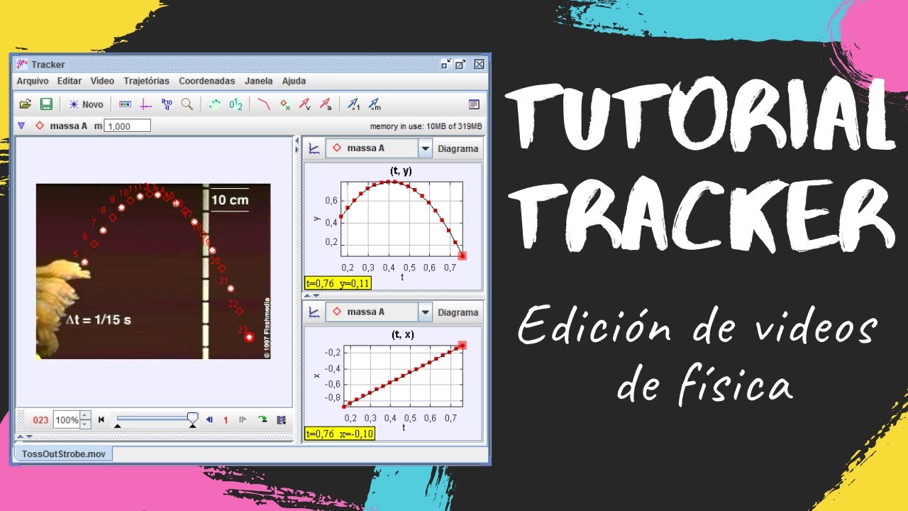 TUTORIAL TRACKER Parte 1. An&aacute;lisis f&iacute;sico de videos/ Movimiento Parab&oacute;lico
