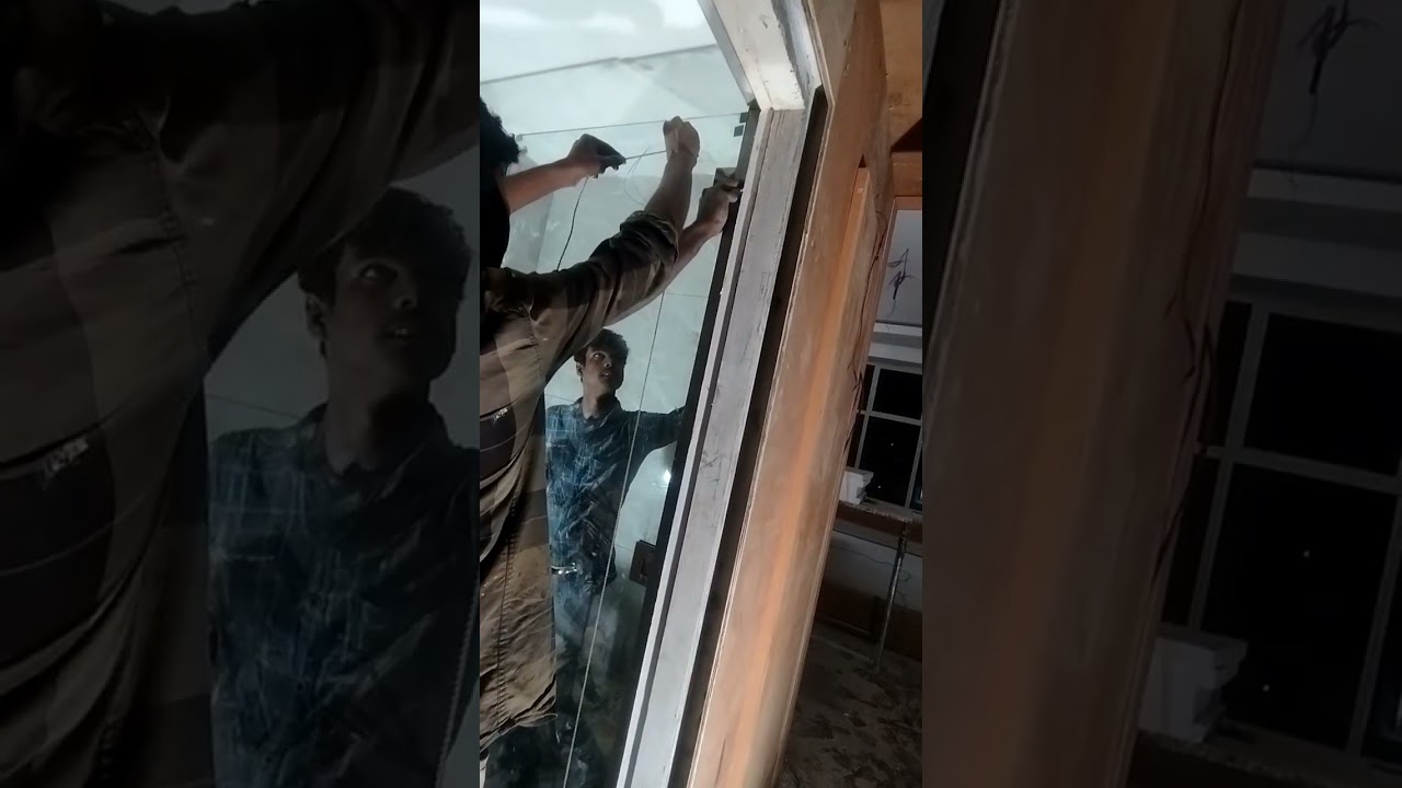 Tuffen Hinges Door Fitting Full Proses | Hinges Tuffen Door Kese Fitting Kare💯✅👍 #glass #viral #new 
