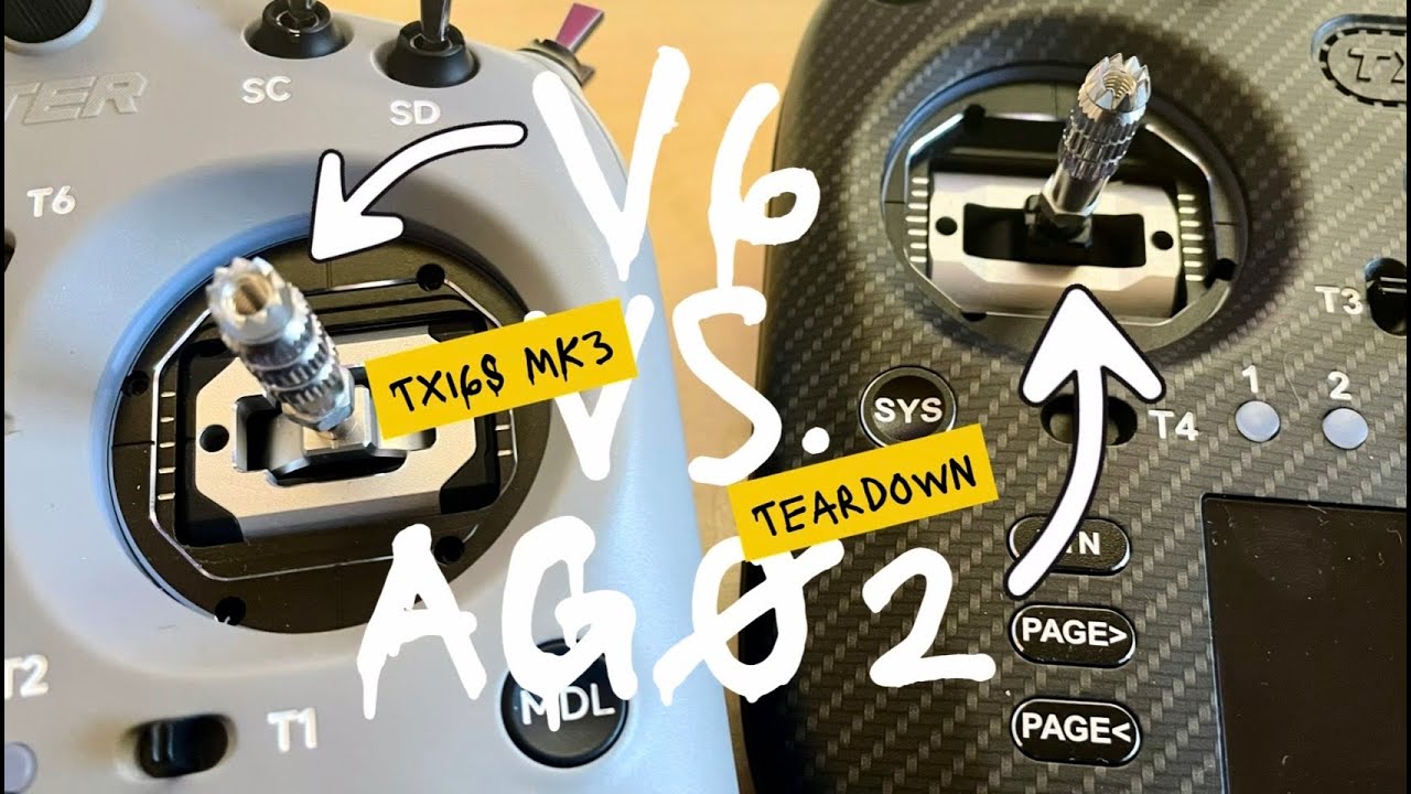 TX16S MK3 Teardown and V6 VS. AG02 Gimbal Comparison