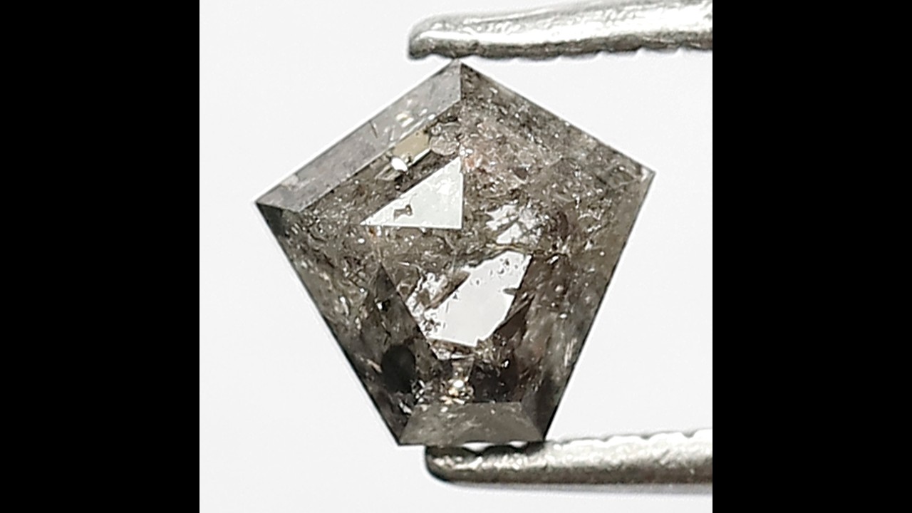 0.92 CT Salt and Pepper Diamond: Modified Kite Shape Loose Gemstone