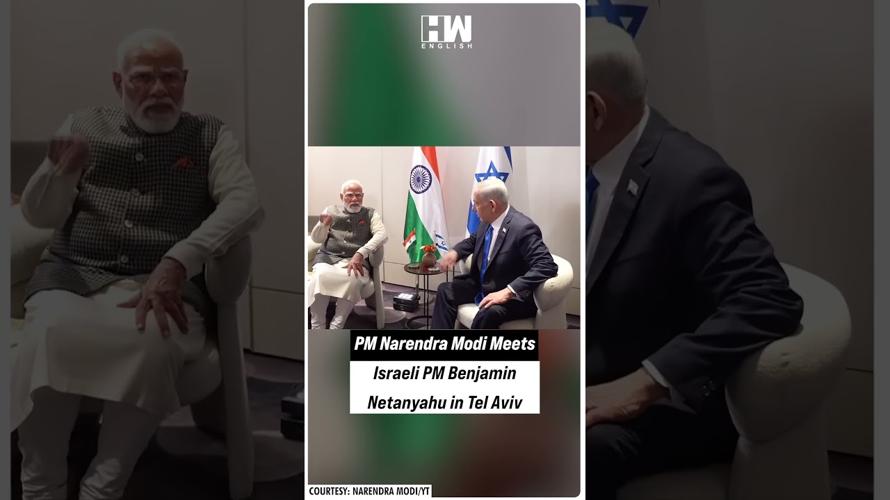 #Shorts | PM Narendra Modi Meets Israeli PM Benjamin Netanyahu in Tel Aviv | India-Israel Ties