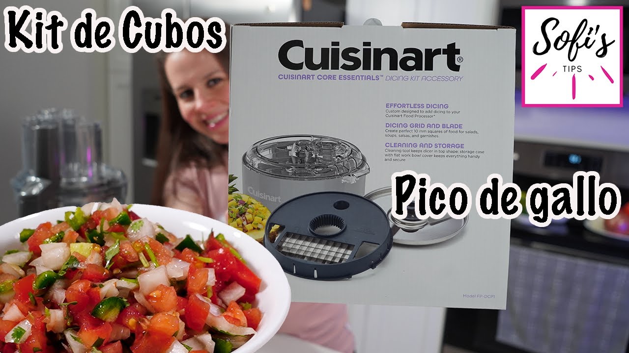 Cuisinart Dicer FP-DC Accesorio para hacer cubos: Unboxing, primer uso, cómo se usa + pico de gallo!