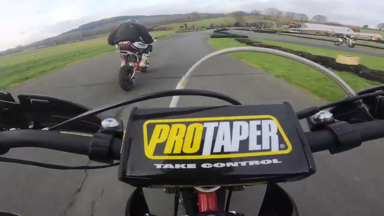 Getting to grips with the M2R 140 Pit Bike Supermoto at Kinsham Raceway